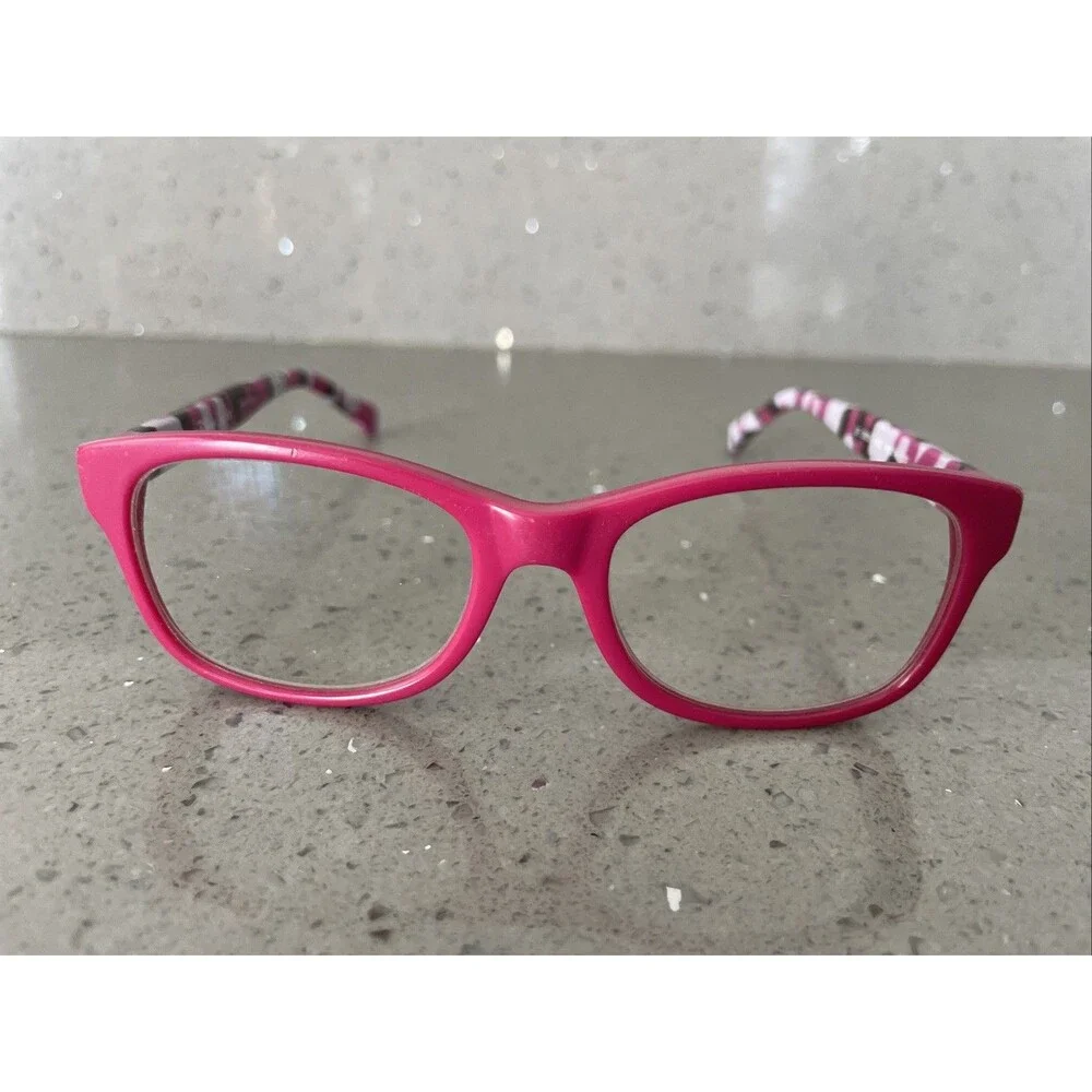 Disney Eyeglasses Frames ONLY 3E 2003 1432 46-16-130 Pink/Multi Full Rim Square